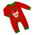 thumbnail image 2 of Onlypjs Family Matching Christmas Pajamas Set – Red & Green Reindeer "Merry Christmas" Holiday Sleepwear for Women, Men – Festive Striped Pants, 2 of 6