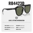thumbnail image 4 of Ray-Ban RB4423D POLARIZED Square Shaped Sunglasses for Men & Women - Includes Official Rayban Eyewear Kit - Ideal Formal & Casual Wear Sunglasses - Dark Green Lens, 4 of 7