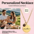 thumbnail image 4 of Ohmyroo Delicate Mirror Titanium Steel Engraved Necklace Personalized Round Pendant Birthday Gift For Family, 4 of 9