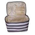 thumbnail image 4 of Fashion Print Soft Case Cosmetic Bag Gray & White Stripe, 4 of 4