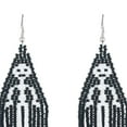 thumbnail image 4 of Pendientes colgantes Zulema con Tema de Halloween esqueleto negro, 4 of 8