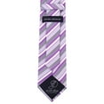 thumbnail image 6 of Purple Necktie - Purple Gray Jacquard Woven Striped Tie - Grey and Purple Ties, 6 of 6