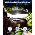 thumbnail image 5 of BITPOTT Solar Post Cap Lights Outdoor 8 Pack, 3-in-1 [4X4/5X5/6X6] Outdoor Deck Post Cap Lights for Dock Fence Waterproof IP65, 6000K, Black, 5 of 9