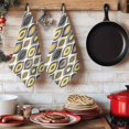 thumbnail image 6 of Yellow Black Geometric Kitchen Towels Set of 2, Abstract Art Diamond Modern Absorbent Dish Towels for Kitchen, Microfiber Hand Towel, Quick Drying Tea Towel for Cleaning Decorative Dishcloths, 6 of 7