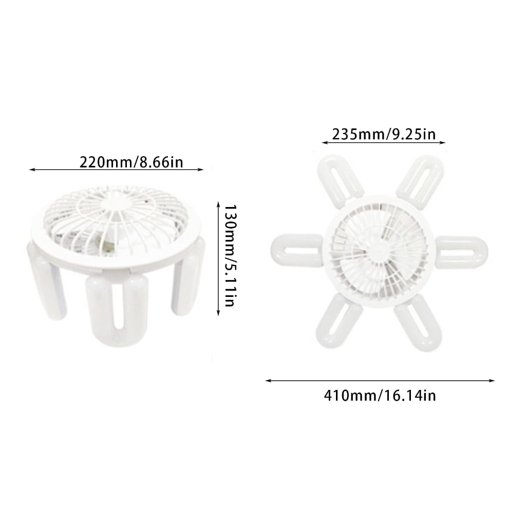 Osdhezcn Ceiling Fan LED Ceiling Garage Light Workshop Lighting Plastic Texture Fan Light