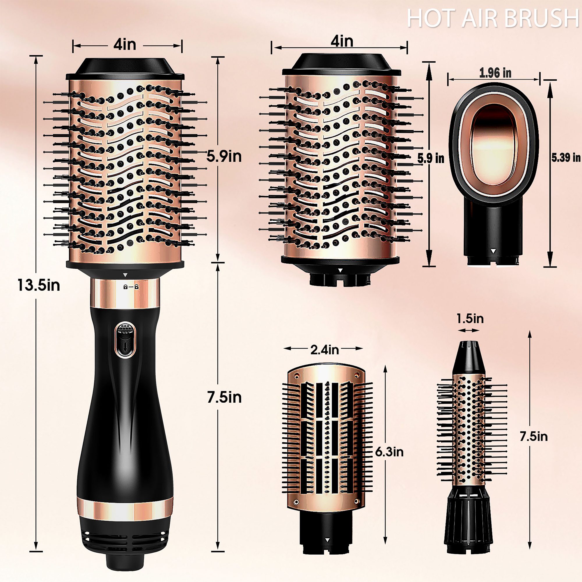SKIMI 4-in-1 Hair Dryer Brush with Oval Head photo 8