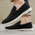 thumbnail image 6 of BXSRUTA Men's Large Size Slip on Loafers Suede-like Upper Lightweight Cushioned for Outdoor Daily Wear Size 39-48, 6 of 8