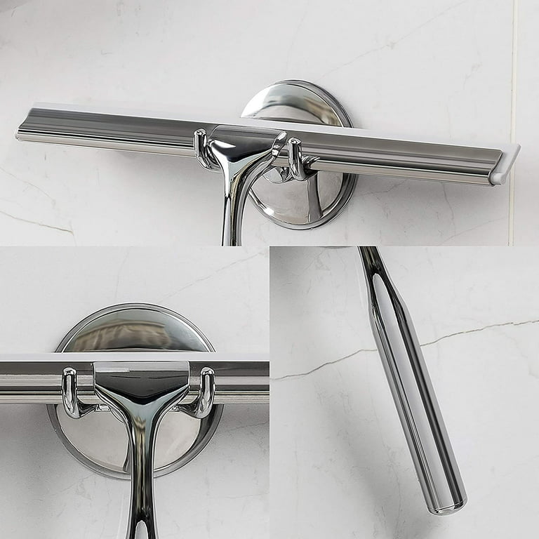 Stainless Steel Shower Squeegee with Suction Cup Window Glass