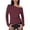 Wine, variant on BLVB Women off the Shoulder Top Long Sleeve Shirts Ruched Tight Fitted Going out Tops Tee Blouse Trendy Outfits