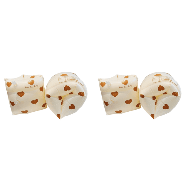 1 Par Brazo Flotador Anillo Doble Aire Inflable Natación Brazo Manga (amor)