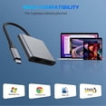 thumbnail image 4 of Type C to HDTV Splitter for Dual Monitors Extended Display 1 in 2 Out 4K USB C to 2 HD(19-Pin Port) Adapter Extender for MacBook Laptop Support All Mode for Windows & Mirror Mode for Mac OS, 4 of 8