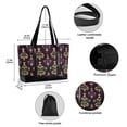 thumbnail image 2 of FORMRS Canvas Laptop Tote Bag for Women with 15.6" Computer Compartments Shoulder Handbag, Gold and Purple Floral Pattern, 2 of 7