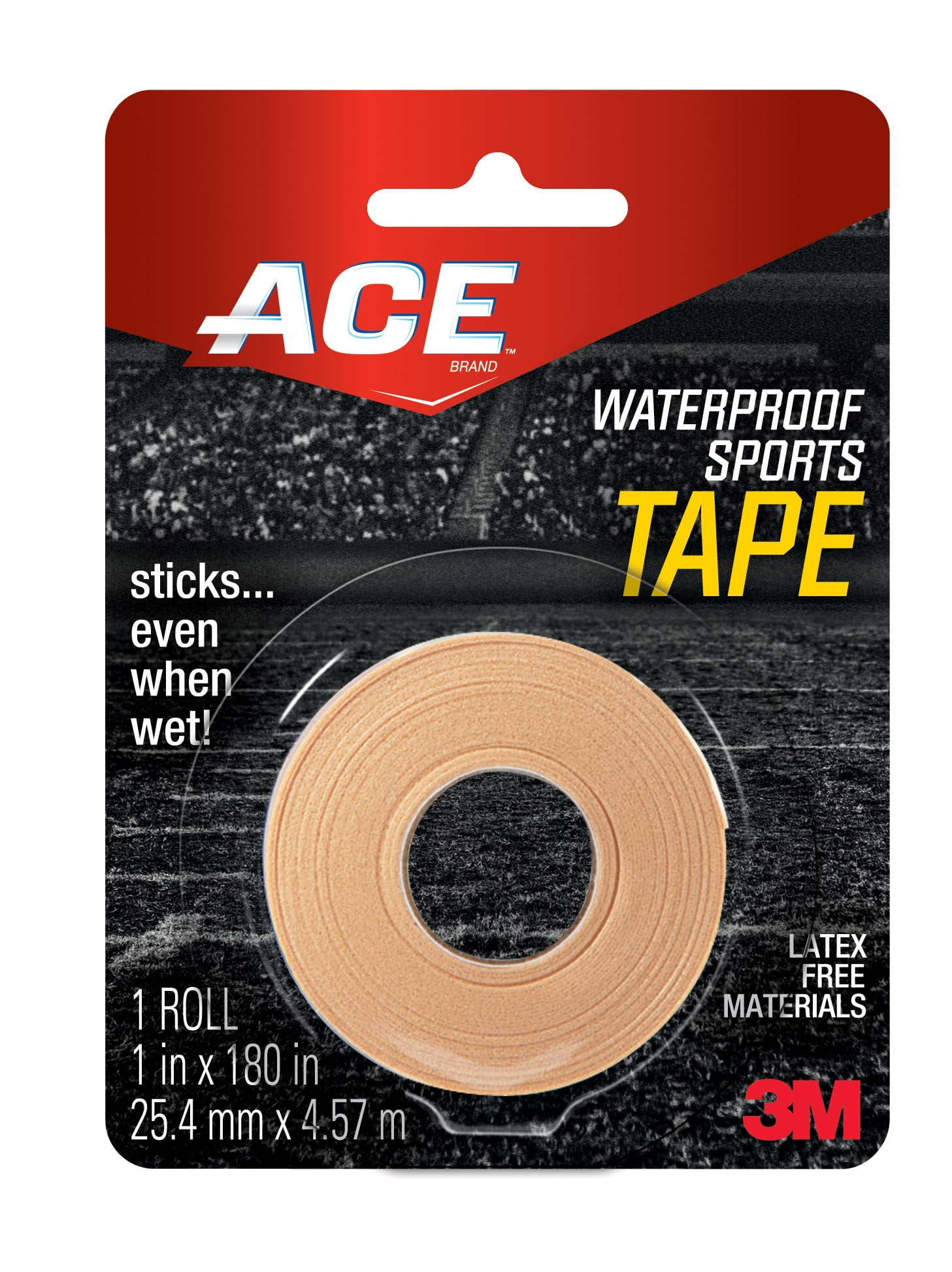 ACE Waterproof Sports Tape, Beige, 1 in. x 180 in.