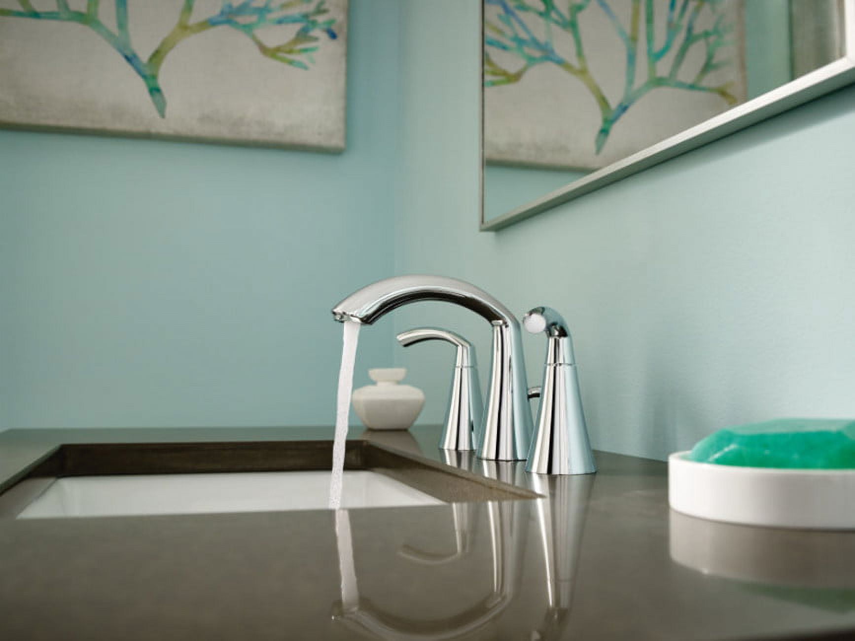 Moen Glyde Brushed Nickel Two-Handle Bathroom Faucet