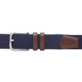 thumbnail image 3 of Amazon Essentials - Cintur&oacute;n trenzado el&aacute;stico para hombre, color azul marino, 36 Amazon Essentials NA, 3 of 5