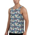 thumbnail image 2 of Fuzoiu Tropical Sloth Print Men's Workout Tank Tops,Sleeveless Gym Shirt Quick Dry,Fitness Bodybuilding T-Shirt,Muscle Athletic Workout Tee-3X-Large, 2 of 7