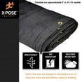 thumbnail image 3 of Xpose Safety Heavy Duty Mesh Tarp – 12’ x 12’ Multipurpose Black Protective Cover with Air Flow - Use for Tie Downs, Shade, Fences, Canopies, Dump Trucks – Tear Resistant, 3 of 9