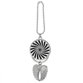 thumbnail image 1 of Illusion Lines Cyclically Repeating Waves Silver Wing Car Pendant Decoration, 1 of 4