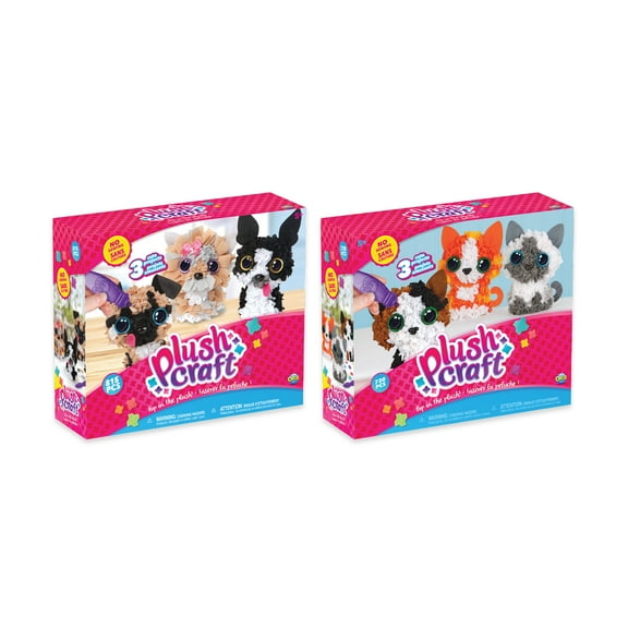 PlushCraft 3D Assorted Plush Fabric Craft Kit