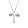 thumbnail image 2 of Delight Jewelry Silvertone Volleyball or Water Polo Ball Always My Mother Bar Zoe Necklace, 2 of 4