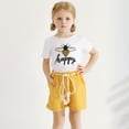 thumbnail image 4 of Younger Tree Baby Girl Summer Clothes Set Short Sleeve T-Shirt Shorts 2pcs Outfits for 6-7T, 4 of 7