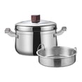 thumbnail image 3 of simhoa Stainless Steel Steamer Pot Portable Steaming Pot for Home Travel Restaurant 28cm, 3 of 8