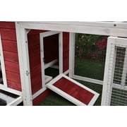 77 Solid Wood Backyard Chicken Coop with 2 Nesting Boxes