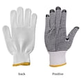 thumbnail image 2 of Guantes, guantes de trabajo antideslizantes de hilo de algodón con puntos de PVC para la construcción de jardinería mecánica de pintor, color negro 12 pares Advancent  AF000096-03, 2 of 7