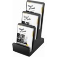 thumbnail image 1 of 3-Tier Pine Wood Literature Holder Black Trifold Brochure Organizer Countertop Book Display Rack Pamphlet Display Stand Flyer Holder Literature Holder for Magazine Booklets Pamphlet Menu, 1 of 7