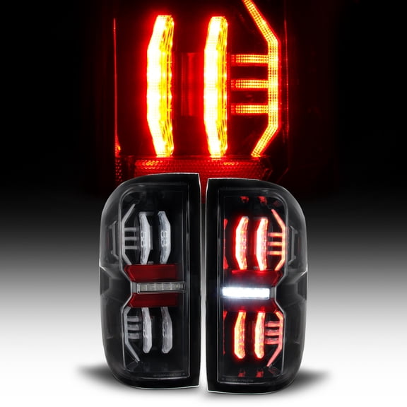AKKON Red Clear Tail Lights For 94-02 Dodge Ram 1500/2500/3500 - Chrome Housing, DOT/SAE Approved Pair