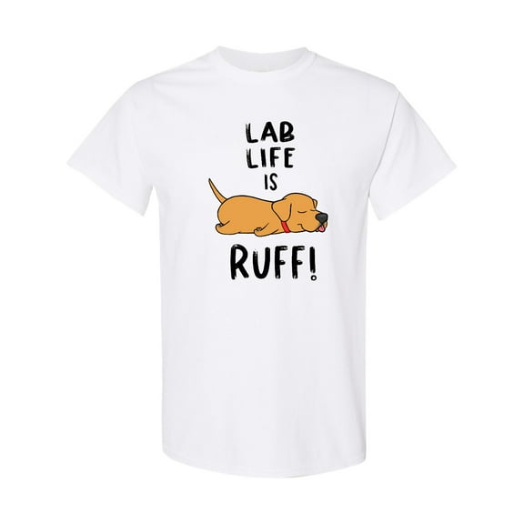 Inktastic Lab Life is Ruff Yellow Lab T-Shirt
