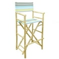 thumbnail image 1 of Statra Bamboo Indoor Outdoor Canvas Directors Chair Barstool - Set of 2, 1 of 11