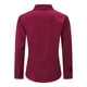 thumbnail image 5 of Ceisia Men's Solid Satin Long Sleeve Dress Shirt with Chest Pocket for Business & Casual Wear Wine L Gifts, 5 of 7