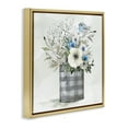 thumbnail image 4 of Stupell Industries Country Plaid Flower Vase Plants & Flowers Painting Gold Floater Framed Canvas Art Print Wall Art, 18 x 18, 4 of 10