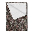 thumbnail image 2 of Victorian Soft Flannel Fleece Throw Blanket, Black Lace Pattern with Geometric Shapes and Floral Inspirations Vintage Art, Cozy Plush for Indoor and Outdoor Use, 60" x 80", Multicolor, by Ambesonne, 2 of 5