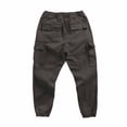 thumbnail image 7 of Men's Casual Cargo Joggers Pants Stretch Elastic Waist Drawstring Tapered Sweatpants with Pockets, 7 of 7