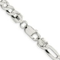 thumbnail image 3 of Sterling Silver 7.5mm Lightweight Flat Figaro Chain (18 X 7.5) Made In Italy qmb180-18, 3 of 5