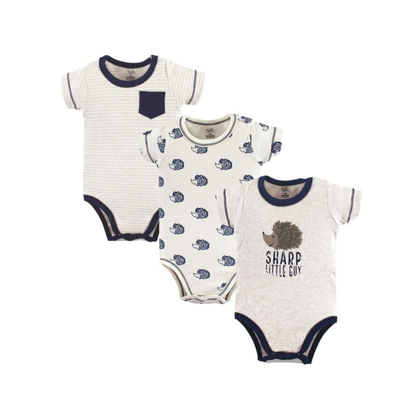 Touched by Nature - Touched by Nature Baby Boy Short Sleeve Bodysuit, 3 ...