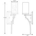 thumbnail image 5 of Progress Lighting Lassiter 1-Light Wall Bracket, Matte Black, Clear Glass Shade, 5 of 5