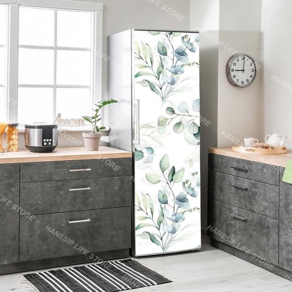 Refrigerator Sticker Decal Mural Waterproof PVC Fridge Door Covering Removable Poster Abstract Tilin