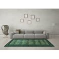 thumbnail image 3 of Ahgly Company Indoor Square Persian Turquoise Blue Traditional Area Rugs, 5' Square, 3 of 4