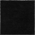 thumbnail image 1 of Unique Loom Everyday Shag Plush Area Rug 5' x 5' Square in Black, 1 of 1