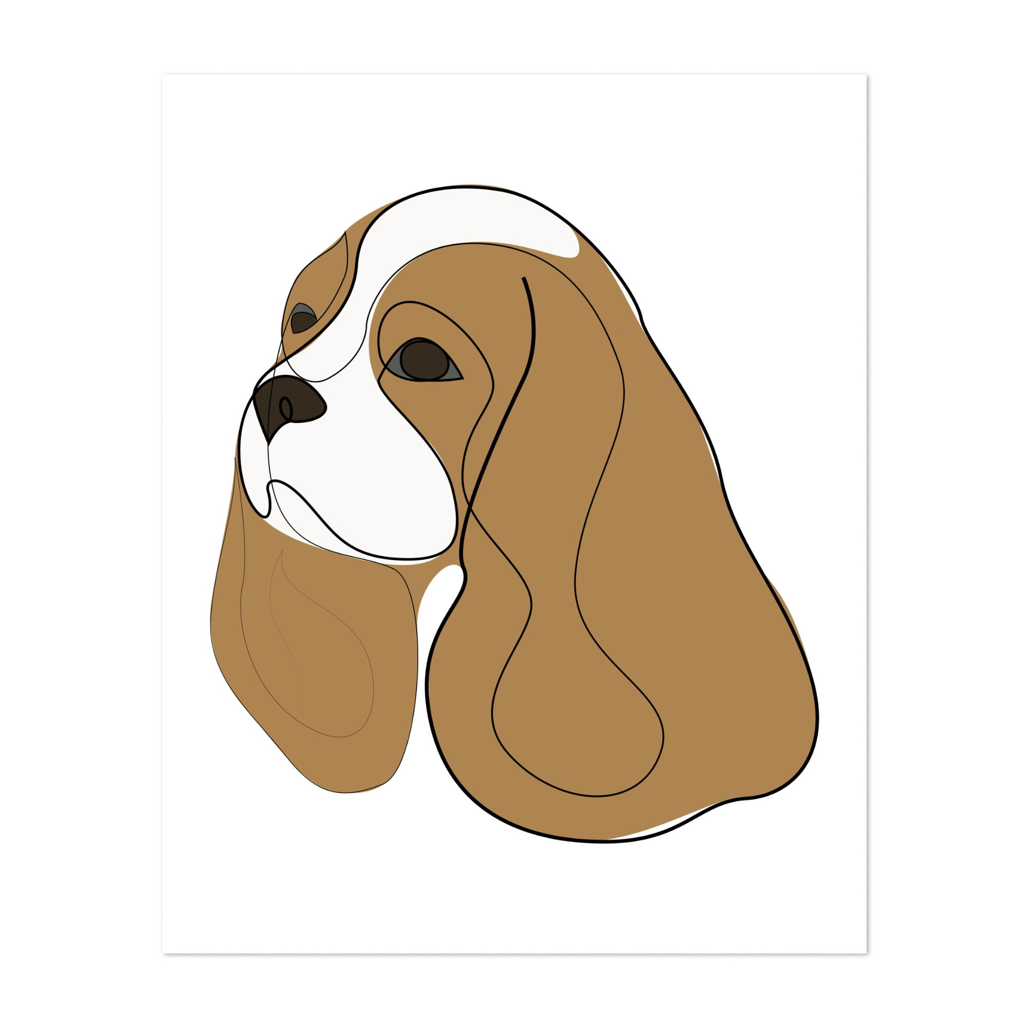 CELL PHONE art cavalier king charles spaniel dog pRINT poster gift 8x10 