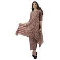 thumbnail image 1 of Moomaya Ensemble Kurti Kurta Pantalon pour Femmes Col Bateau Imprimé Robe 2 Pcs Tenue Ethnique, 1 of 6