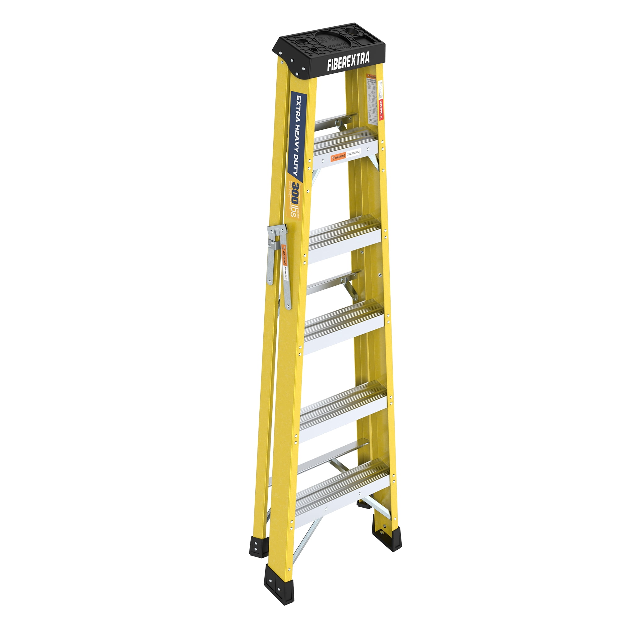 Fiberglass Reinforced Single Side Ladder, Lightweight Non-Conductive Access Ladder 6 Step