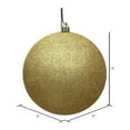 thumbnail image 2 of Vickerman 6" Gold Glitter Ball Ornament, 4 per Bag, 2 of 5