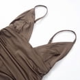 thumbnail image 6 of Wang6 Ribbed Cropped Camisole Tops for Women Sleeveless Deep V Neck Spaghetti Strap Cami Tops Tshirts Causal Slim Summer Tops Tees Brown M, 6 of 8