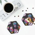 thumbnail image 5 of Balery 4 Pcs Cat Icecreamleather Coasters Set, Drink Table Cup Coasters For Living Room Kitchen Coffee Decor, 5 of 9