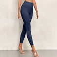thumbnail image 4 of Denim Leggings, Comdrip Women's Denim Yoga Fitness Pants Tummy Control High Waist Pull on Stretchy Jeans Jeans for Women Dark Blue M, 4 of 6