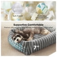 thumbnail image 2 of Washable Rectangle Dog Bed with Removable Cover, Calming Dog Beds for Small Dogs and Cats, Soft Pet Beds, Non-Slip Bottom, Gray, 25in, 2 of 8
